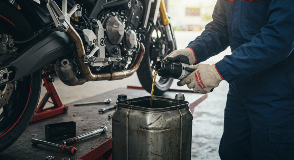 motosiklet yağ bakımı
